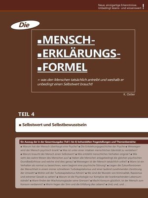 cover image of Die Mensch-Erklärungsformel (Teil 4)